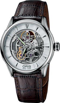 NEW ORIS ARTELIER SKELETON MENS WATCH 734 7591 40 51 LS