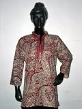 Floral Print Cotton Tunics Womens Shirts Tops Indian Kurtis Size Large