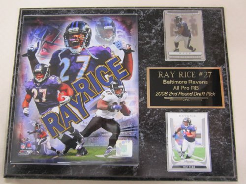 Baltimore Ravens Ray Rice 2 Card Collector Plaque