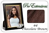 Pro Extensions 20" x 39" #4 Chocolate Brown 100% Clip on in Human Hair Extensions
