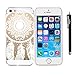 AiGoo Case for iPhone 5/5s,3pc Clear Plastic Hard Case Cover for iPhone 5 5s Henna Ojibwe Dream Catcher Ethnic Tribal Floral Flowers Pattern,With a stylus (For iPhone 5 5s)