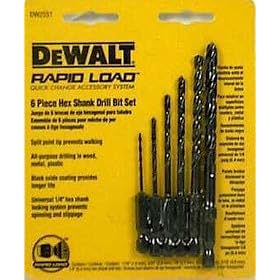 DeWalt DW2551 6 Piece 1 16-Inch to 1 4-Inch Hex Shank Twist Drill Assortment by DeWALT