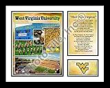 University of West Virginia Mountianeers NCAA Framed Photograph Milestone Collage
