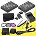 TWO EN-EL20 Replacement Lithium Ion Battery + External Rapid Charger + 40.5mm 3 Piece Filter Kit + Mini HDMI Cable + SDHC Card USB Reader + Memory Card Wallet + DavisMAX MicroFiber Cloth for Nikon 1 J1 Digital SLR Camera DavisMAX ENEL20 Battery Bundle