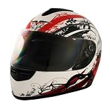 VCAN V136 Large Red Full Face Helmet