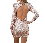 Sexy Long Sleeves Sequined Lace Evening Dress/Prom Dress/Party Dress/Wedding Dress/Mini Dress 
