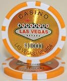 25 $10,000 Las Vegas 14 Gram Laser Graphic Poker Chips