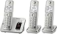 Panasonic KX-TGE263S Link2Cell Bluetooth Enabled Phone with Answering Machine, 3 Cordless Handsets