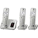 Panasonic KX-TGE263S Link2Cell Bluetooth Enabled Phone with Answering Machine, 3 Cordless Handsets