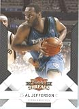 2009 /10 Panini Threads Basketball Card # 7 Al Jefferson Minnesota Timberwolves Mint Condition - Shipped In Protective ScrewDown Display Case!