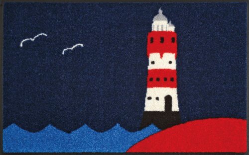 Wash+Dry 008590 Fu&szlig;matte Leuchtturm, 50 x 75 cm