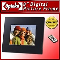 Opteka 8-inch Digital Picture Frame with 1gb Built-in Memory - Ultra High Resolution Screen, Full Function - Also Plays Video and Mp3 - (Black Sleek Design)