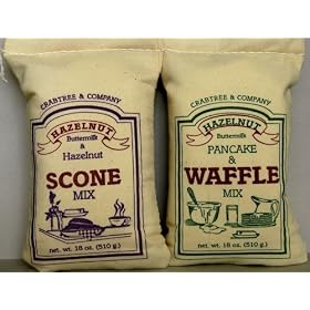 Split Case of Crabtree and Company Hazelnut Waffle Mix and Hazelnut Scone Mix(6 Waffle 6...