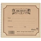 Archives Spiral Bound Manuscript Paper Book, 6 Stave, 64 Pages