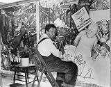 DIEGO RIVERA Painting American Mural Photo