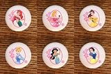 LOT (6) DISNEY PRINCESS FLORAL BORDER SET DRAWER PULLS KNOBS