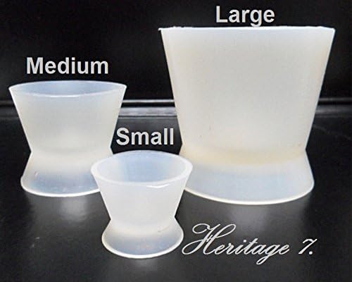 Flexible Silicone Dappen Dish Bowls Cups Clear SET OF 3 Large Medium Small US SELLER