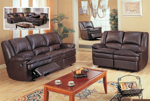 2pcs Modern Reclining Leather Sofa Set #BQ-S089P1S
