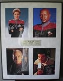 Star Trek Collectible, Limited Edition, Signed 4 Captains Print: Captain Kathryn Janeway, Captain Benjamin Sisko, Captain Jean-Luc Picard and Captain James T. Kirk that is a limited edition