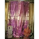 2 Arterian Grey Art Silk Drapes Curtains 108 by Mogul Interior