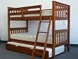 Bunk Bed Twin over Twin Mission style in Expresso with Twin Trundle by Bedz King
