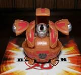 BAKUGAN B2 BAKUCLEAR NEW LOOSE SUBTERRA TAN WITH RED MARKINGS AND SILVER FACE WARIUS
