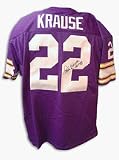 Paul Krause Autographed Minnesota Vikings Throwback Purple Jersey with 