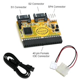 IOMAX Bi-Directional IDE / SATA Converter (Connect IDE Drive to SATA Motherboard or SATA Drive to IDE Motherboard)