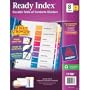 Avery Ready Index Table of Contents Dividers, 8-Tab, Multi-Color, 6 Sets (11186)