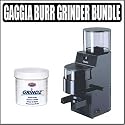 Gaggia 8002 Mdf Burr Grinder Black With Grinder Cleaner