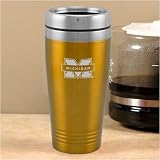 Michigan Wolverines Gold 16 oz. Team Logo Thermo Travel Tumbler