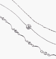 Avon 3-Piece Anklet Set in Silvertone