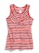 GUESS Kids Girls Ruffle-Front Striped Tank, ORANGE (3T)
