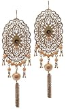 Leslie Danzis - Intricate Filagree Cut-Out w/ Synthetic Pearls Earrings