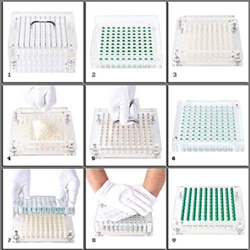 BicLiving 1x Manual Capsule Filler 00 Chemist Powder Pharmacy 100-Holes Pills Drug