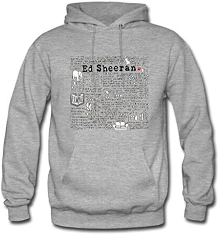 Wendo Men's and Women's Personalized Custom DIY design Ed Sheeran Classic Hoodie L Grey