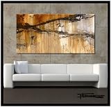 HUGE! Modern Abstract Canvas Wall Art, Limited Edition, Hand Embellished Abstract Painting, Ready to Hang, 60 x 30 x 1.5