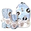 Trend Lab 21083 Rockets Bouquet Set - All 3 Bouquets - Hooded Towel- 5 Pack Of Wash Cloths- 4 Pack Of Burp Cloths