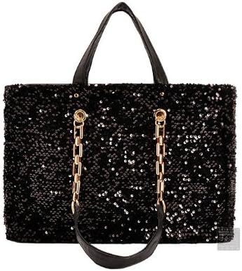 MDR Store@ High End Shinning Sequins Women's Faux Leather Handbag Lady PU Totes Hobo & Shoulder Carry Bag