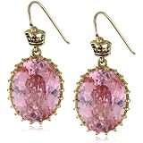Juicy Couture Pink Large Oval Drop Earrings