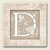 AbsorbaStone Coaster set~ Monogram Initial D ~ 4 Tile Drink Coasters ~ code 571C