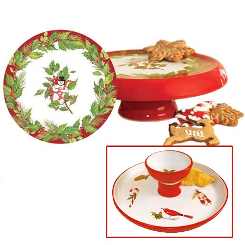Holiday Cake Stand/ Chip & Dip