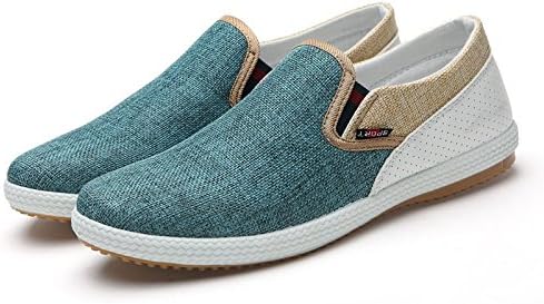 Amata Men's Shoes Upper Linen Woven. (9.5, Green)