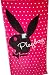 New Playboy Bunny Black Logo Pink White Polka Dots - Fiber Reactive Pool/Beach/Bath Towel, Hot Pink