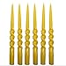 BCandle 100% Pure Beeswax Spiral Twist Taper Candles Organic - 10 Inch Tall, 5/8 Inch Diameter, Hand Made (6)