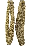 Pair of Gold Rope Curtain Tiebacks