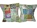 Christmas Gift-2 Shabby Green Gujrati Embroidery Sari Toss Pillow Cushion Covers Free Shipping