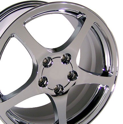 Wheel1x - C5 Style Replica Wheel Fits Corvette - Chrome 17x8.5