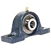 FYH UCP202 Pillow Block Mounted Bearing, 2 Bolt, 15mm Inside Diameter, Set screw Lock, Cast Iron, Metric
