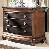 IMAGE OF American Drew Bob Mackie 3 Drawer Single Dresser in Burnished Nutmeg Finish